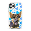 iPhone Ultra-Aseismic Case - Hand Drawing Blue Hearts 2