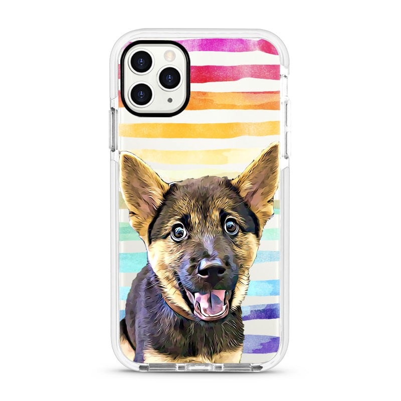 iPhone Ultra-Aseismic Case - Color paint stripe