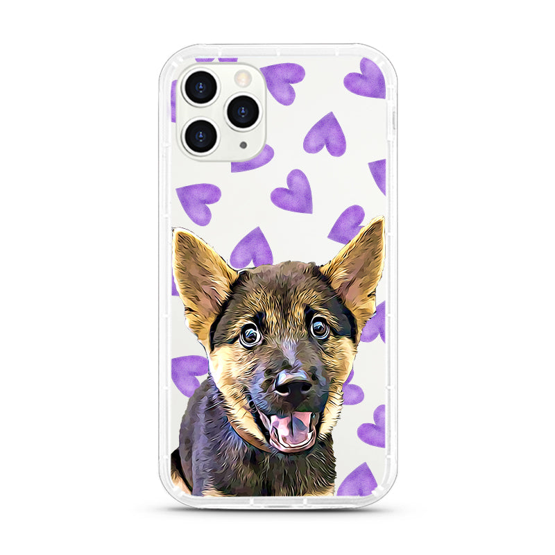 iPhone Aseismic Case - Purple Hearts