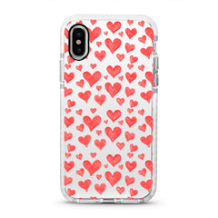 iPhone Ultra-Aseismic Case - Red Hearts