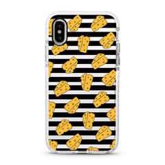 iPhone Ultra-Aseismic Case - Cheese on Black Stripe