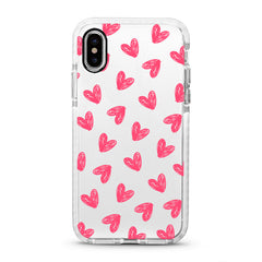 iPhone Ultra-Aseismic Case - Pretty Hearts Pattern