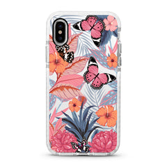 iPhone Ultra-Aseismic Case - Butterfly in Pink Tropical Forest