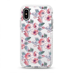 iPhone Ultra-Aseismic Case - Hand Drawing Red Floral