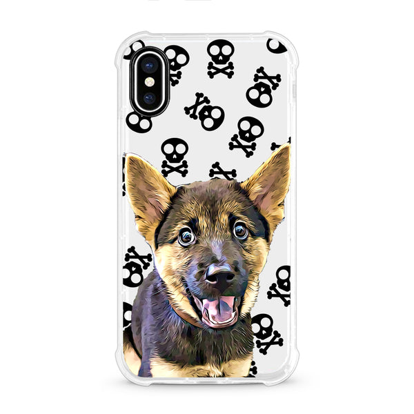 iPhone Aseismic Case - Black Skulls