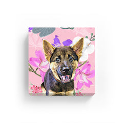 Pet Canvas - White Orchid and Pink Wild Flower
