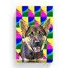 Pet Canvas - Bright Neon Colorful Shapes Seamless Pattern