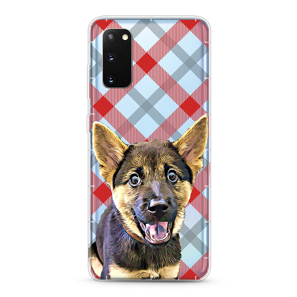 Samsung Aseismic Case - Red and White Checked Pattern