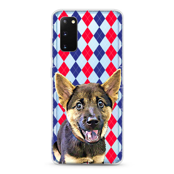 Samsung Aseismic Case - Red Blue Diamond Pattern