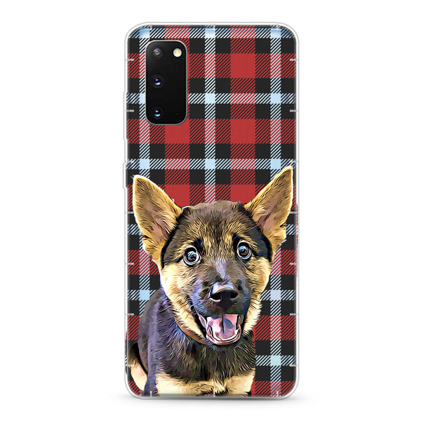 Samsung Aseismic Case - Black And Red Checked Pattern