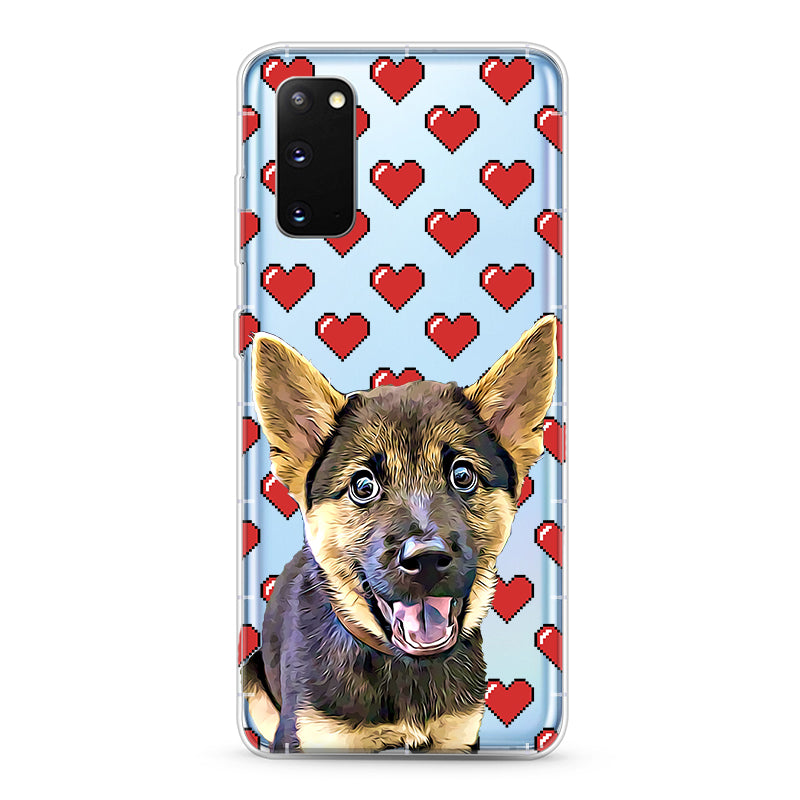 Samsung Aseismic Case - Pixel Red Hearts