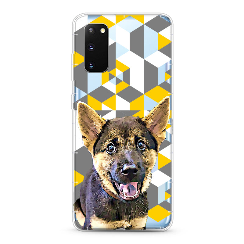 Samsung Aseismic Case - Gray And Yellow Pattern