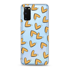 Samsung Aseismic Case - Orange Brown Hearts 2