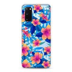 Samsung Aseismic Case - Blue Tropical With Flowers