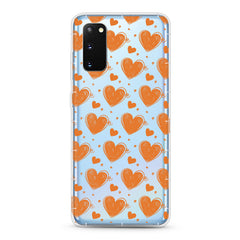 Samsung Aseismic Case - Orange Brown Hearts