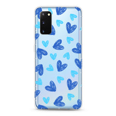 Samsung Aseismic Case - Hand Drawing Blue Heart