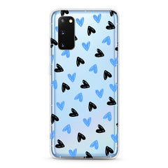 Samsung Aseismic Case - Black And Blue Hearts