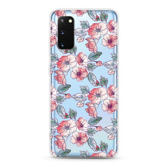 Samsung Aseismic Case - Hand Drawing Red Floral