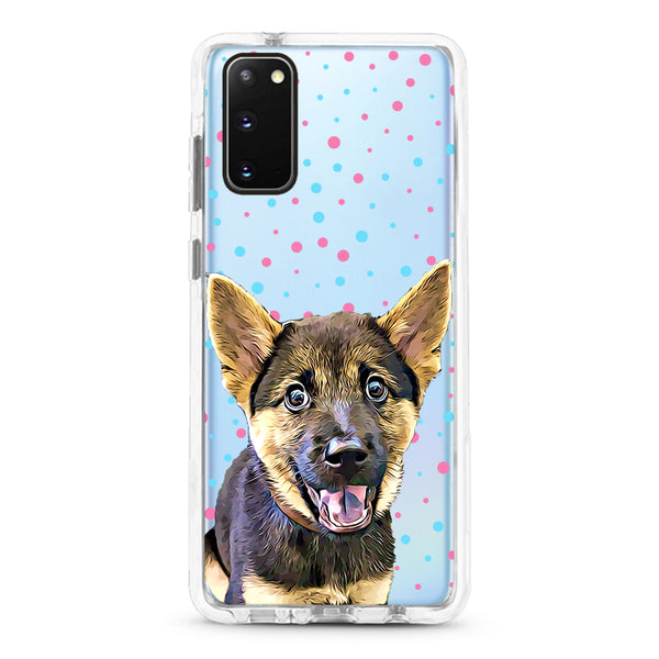 Samsung Ultra-Aseismic Case - Pink and Blue Dots