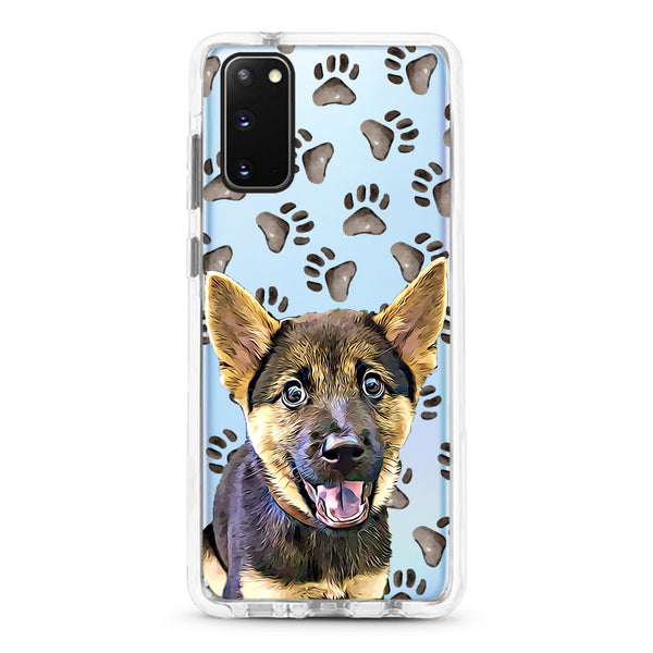 Samsung Ultra-Aseismic Case - Watercolor Paw Prints