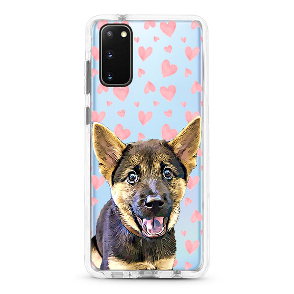 Samsung Ultra-Aseismic Case - Cute Pink Hearts