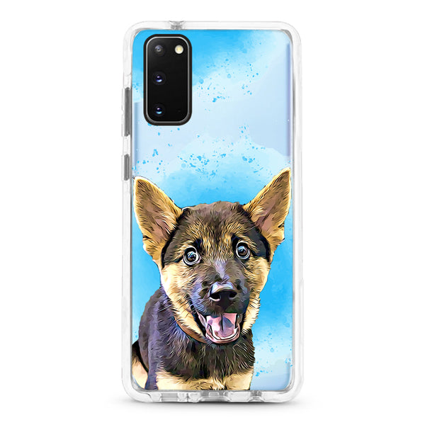Samsung Ultra-Aseismic Case - Dope Blue Watercolor