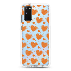 Samsung Ultra-Aseismic Case - Orange Brown Hearts