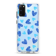 Samsung Ultra-Aseismic Case - Hand Drawing Blue Heart