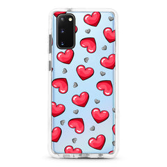 Samsung Ultra-Aseismic Case - Red and Gray Hearts