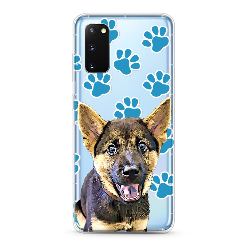 Samsung Aseismic Case - Blue dog paws