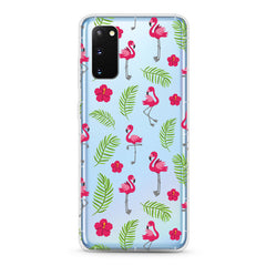 Samsung Aseismic Case - Palm Leaves Flamingo