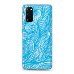 Samsung Aseismic Case - Blue Waves with Hand Painting